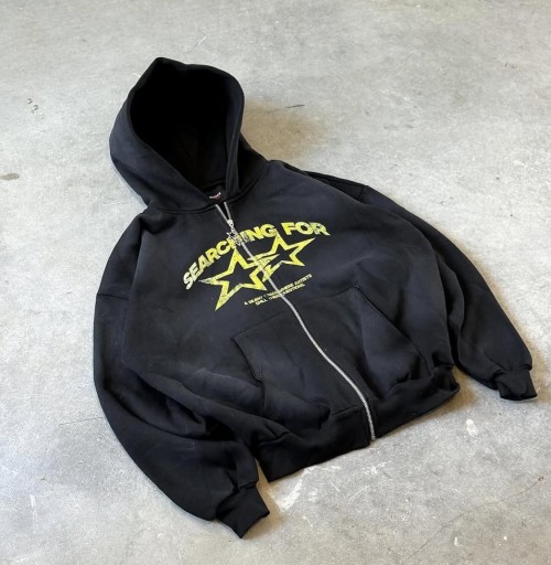 ZIPUP HOODIE WITH SCREEN PRINTING/ DTF/DTG
